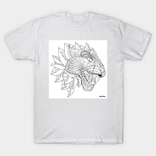 Floral coloring tiger ecopop T-Shirt